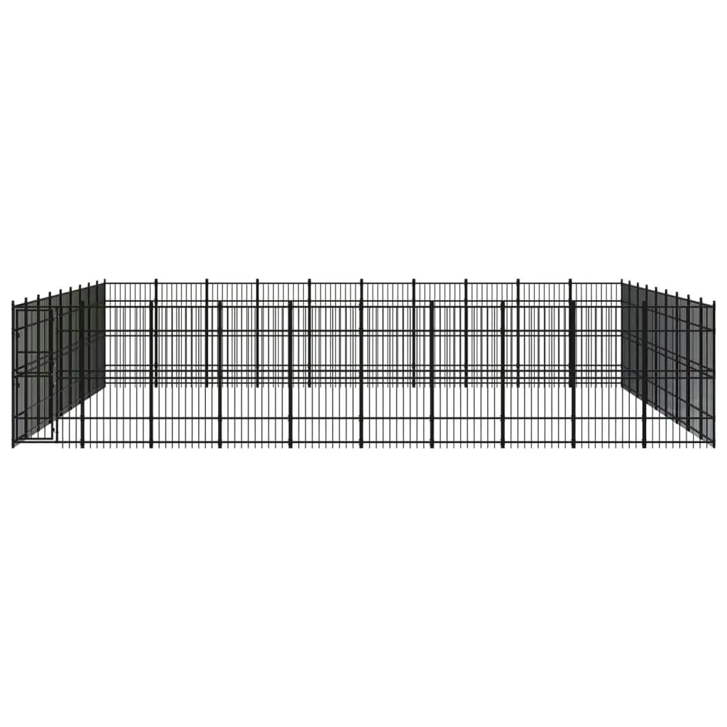 Outdoor Dog Kennel Steel 82.94 mÂ² 3098008