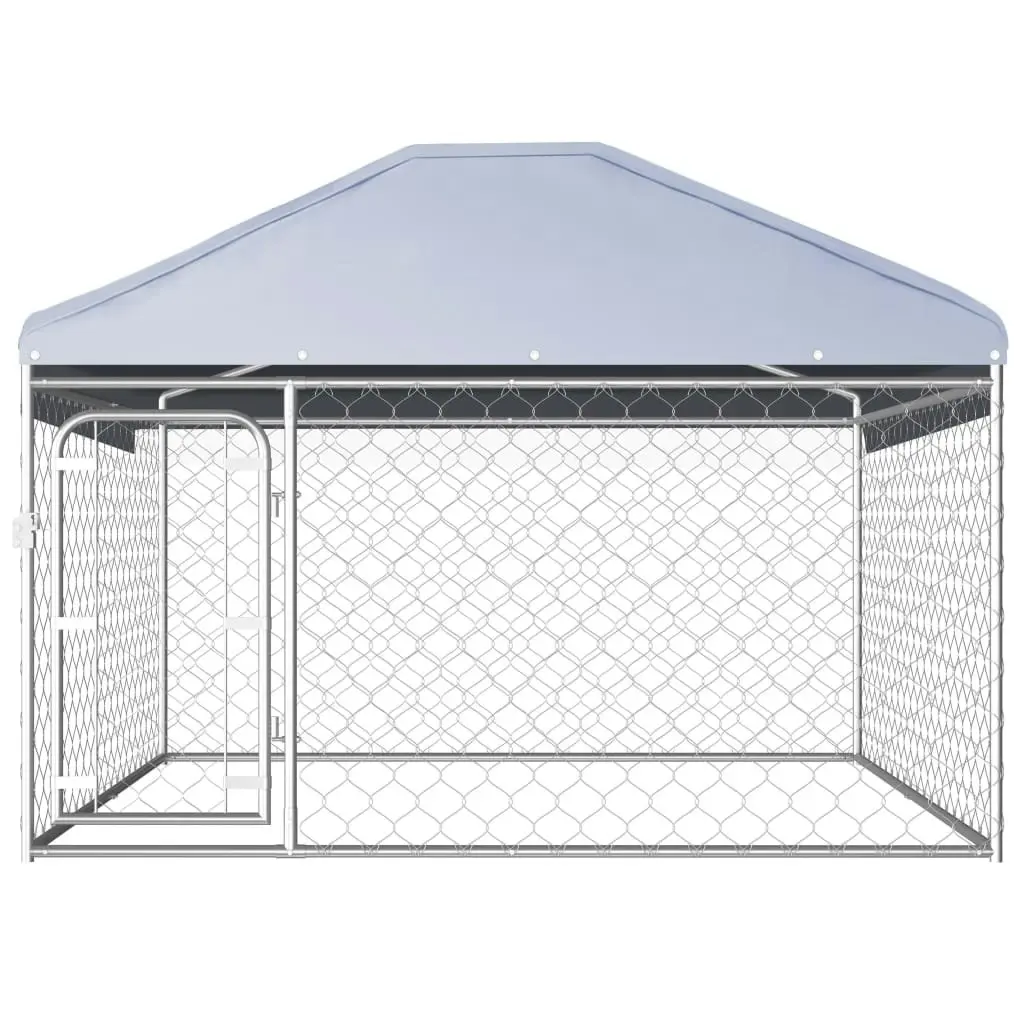 Outdoor Dog Kennel with Roof 200x200x135 cm 144493