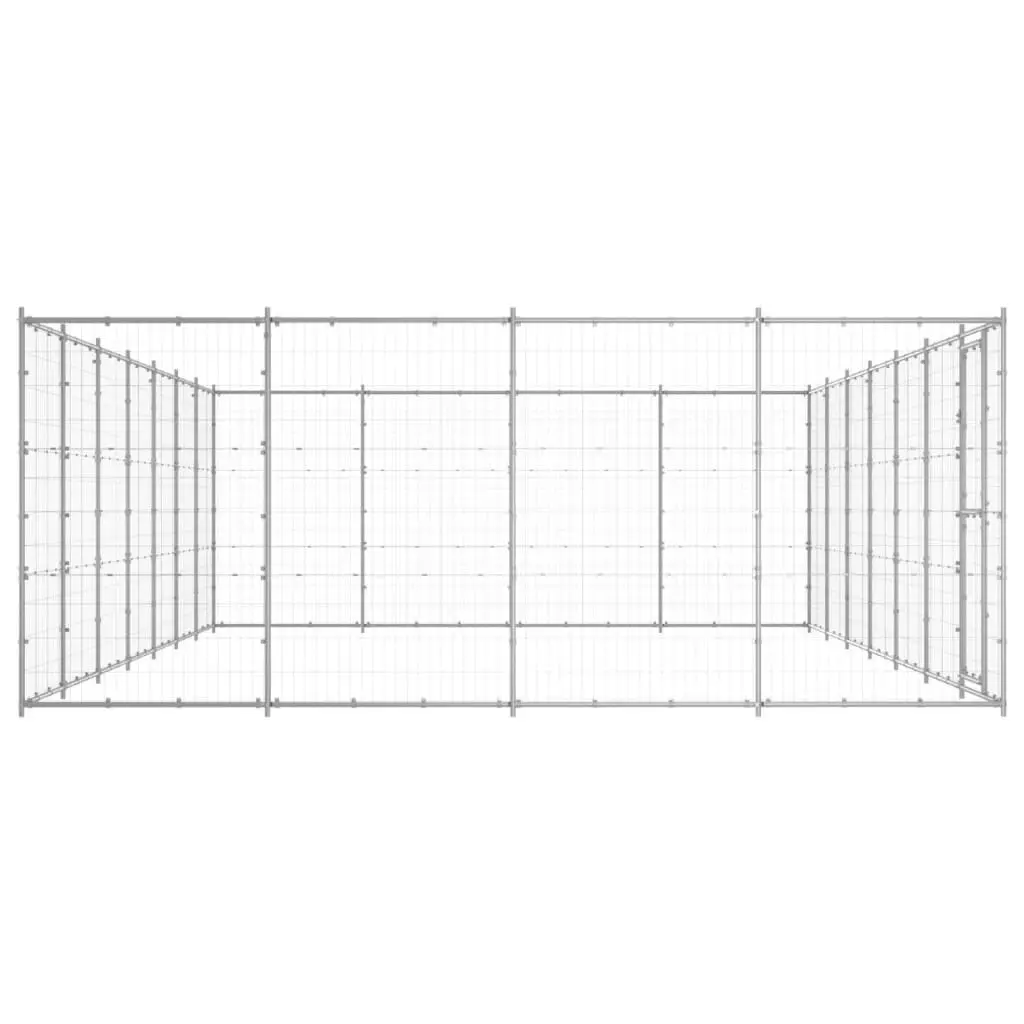 Outdoor Dog Kennel Galvanised Steel 33.88 mÂ² 3082320