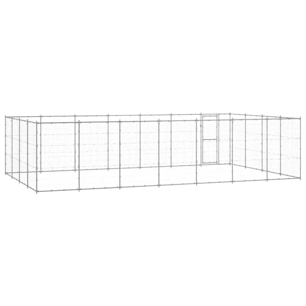 Outdoor Dog Kennel Galvanised Steel 33.88 mÂ² 3082320