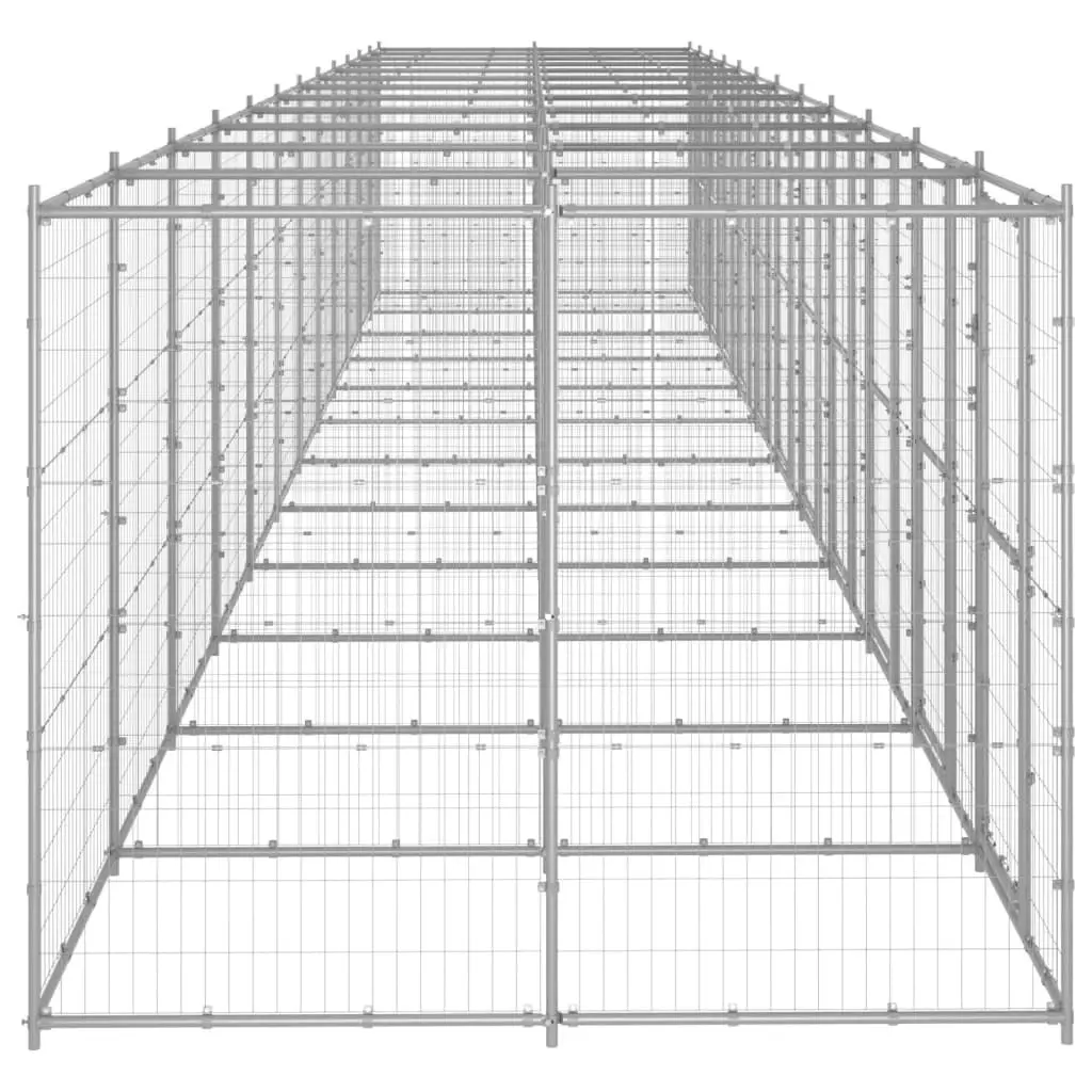 Outdoor Dog Kennel Galvanised Steel 29.04 mÂ² 3082292