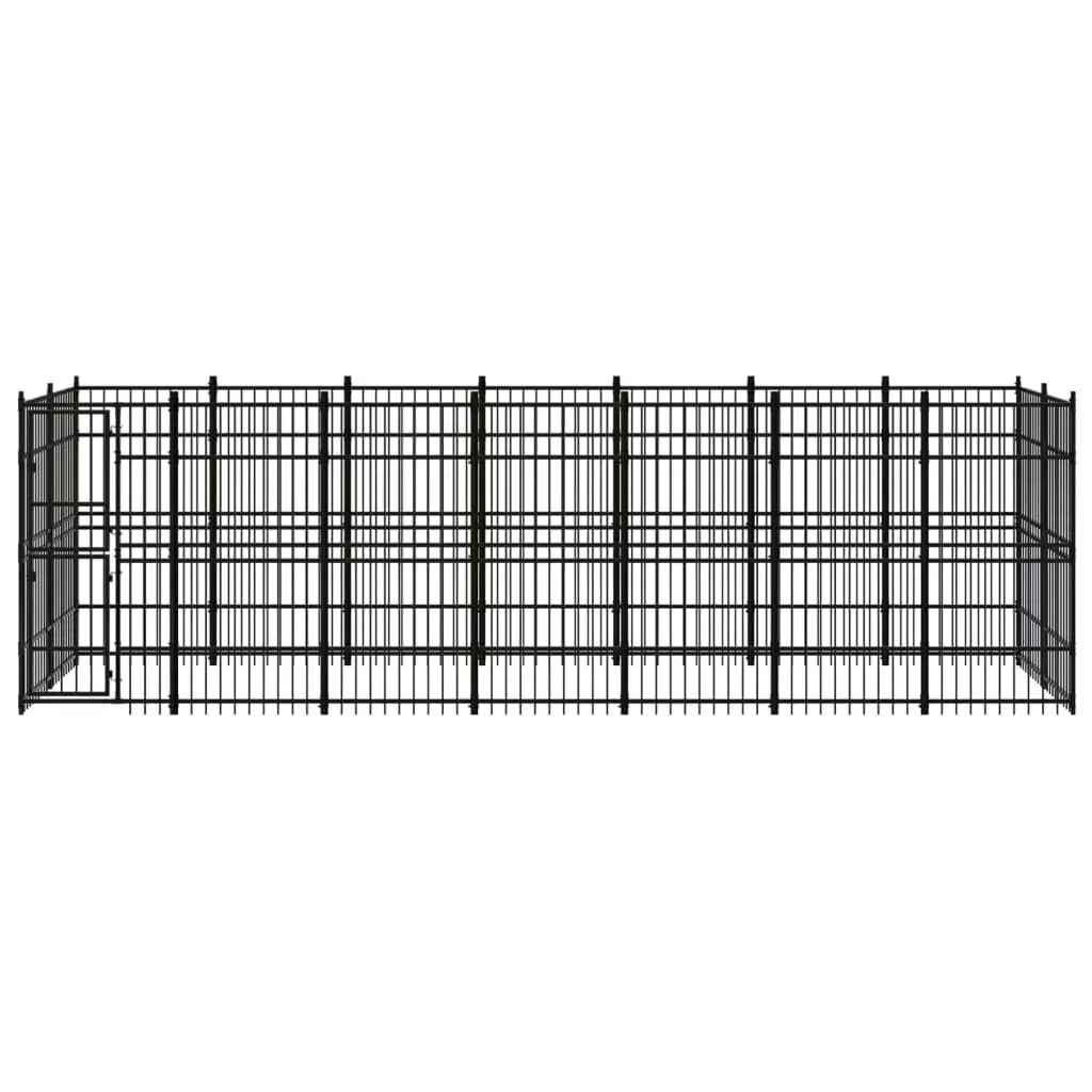 Outdoor Dog Kennel Steel 12.9 mÂ² 3097961