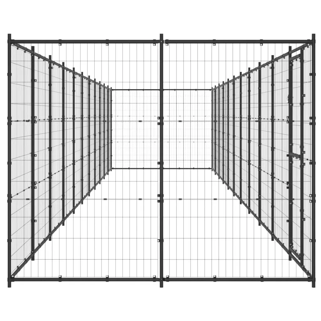 Outdoor Dog Kennel Steel 26.62 mÂ² 3082302