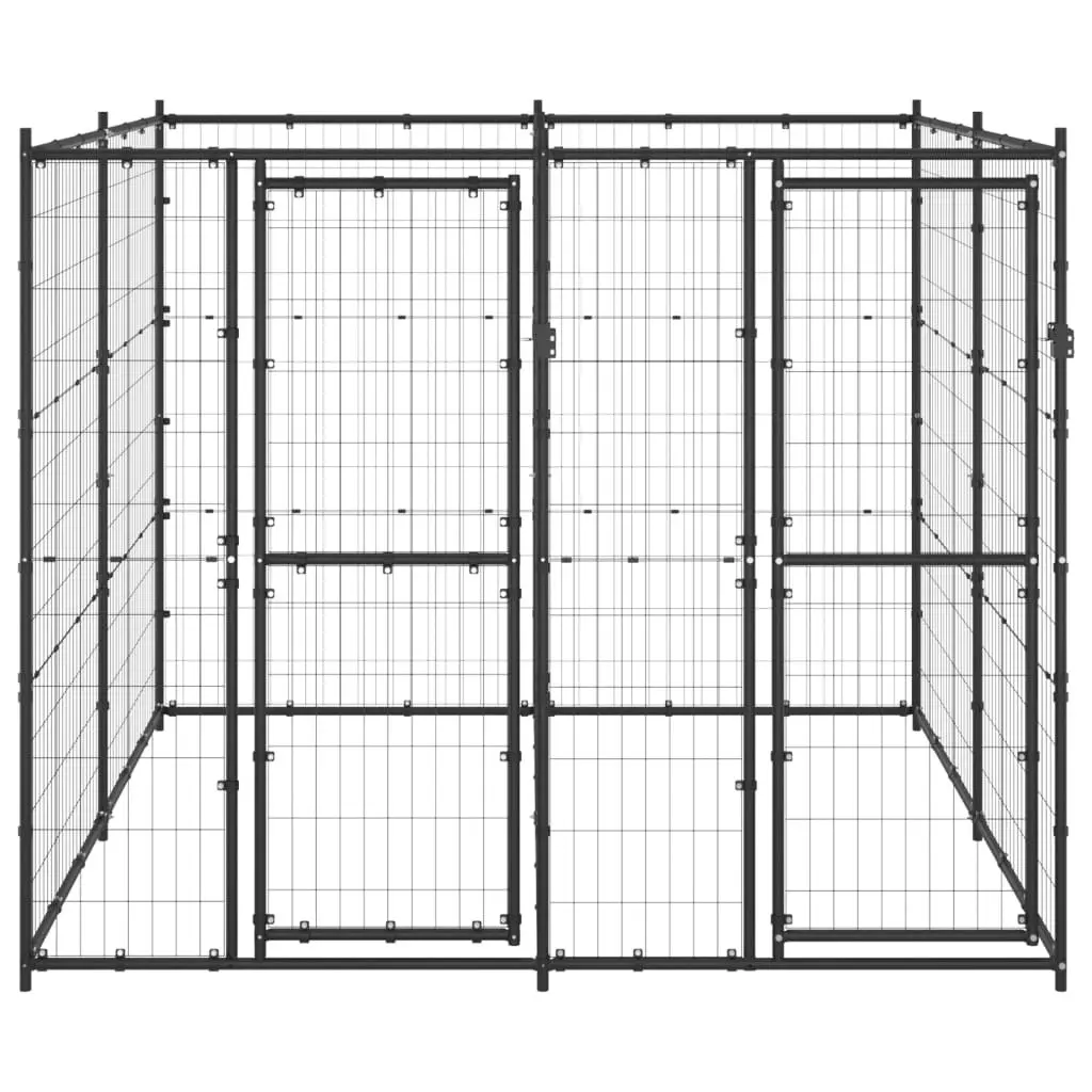 Outdoor Dog Kennel Steel 4.84 mÂ² 3082260