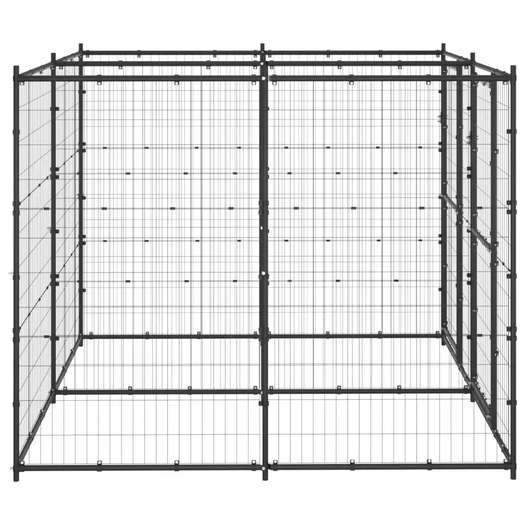 Outdoor Dog Kennel Steel 4.84 mÂ² 3082260