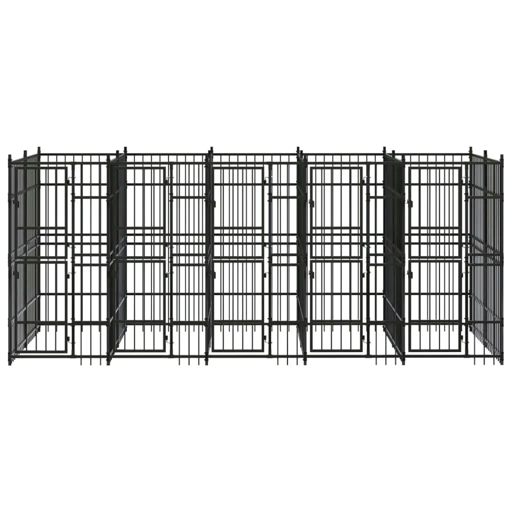 Outdoor Dog Kennel Steel 9.22 mÂ² 3097940