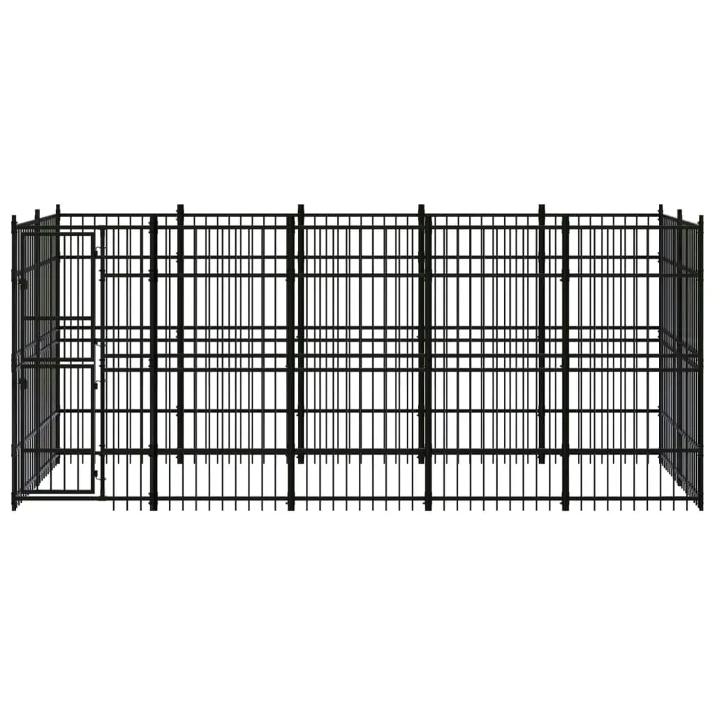 Outdoor Dog Kennel Steel 9.22 mÂ² 3097959