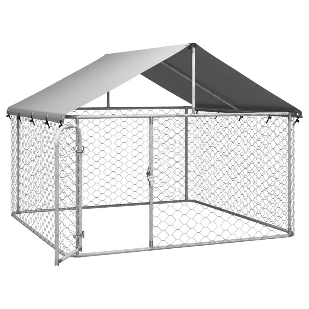 Outdoor Dog Kennel with Roof 200x200x150 cm 171498