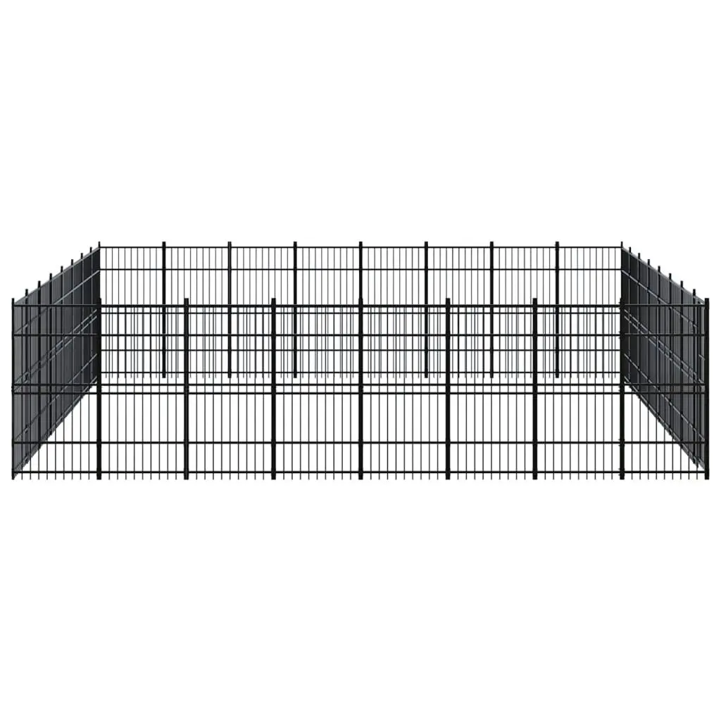 Outdoor Dog Kennel Steel 58.98 mÂ² 3098004