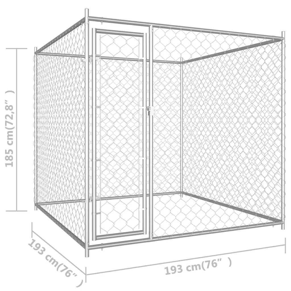 Outdoor Dog Kennel 193x193x185 cm 145027