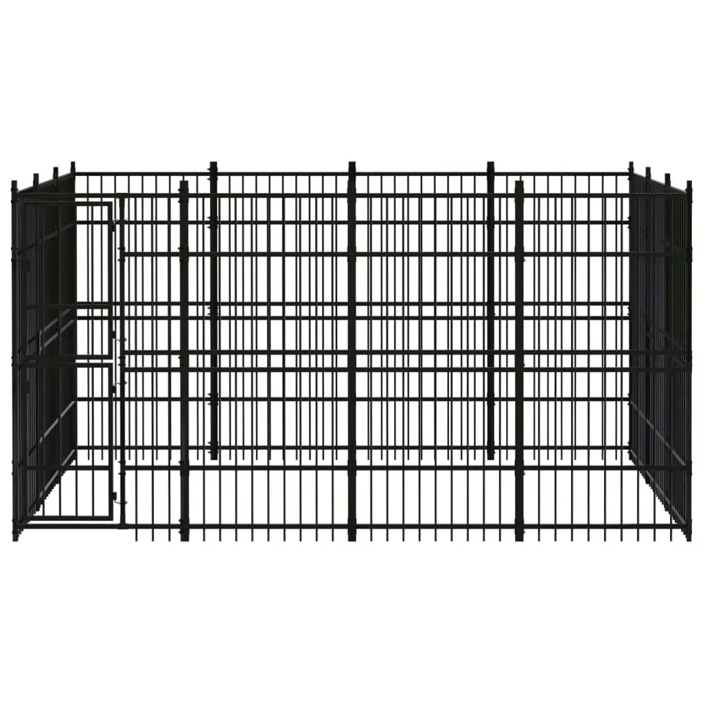 Outdoor Dog Kennel Steel 11.06 mÂ² 3097975