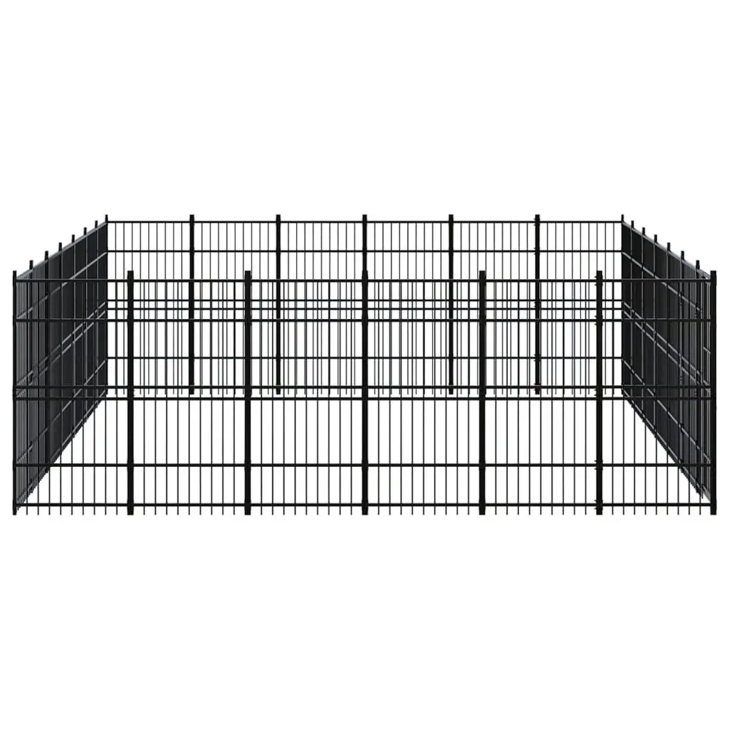 Outdoor Dog Kennel Steel 38.71 mÂ² 3097996