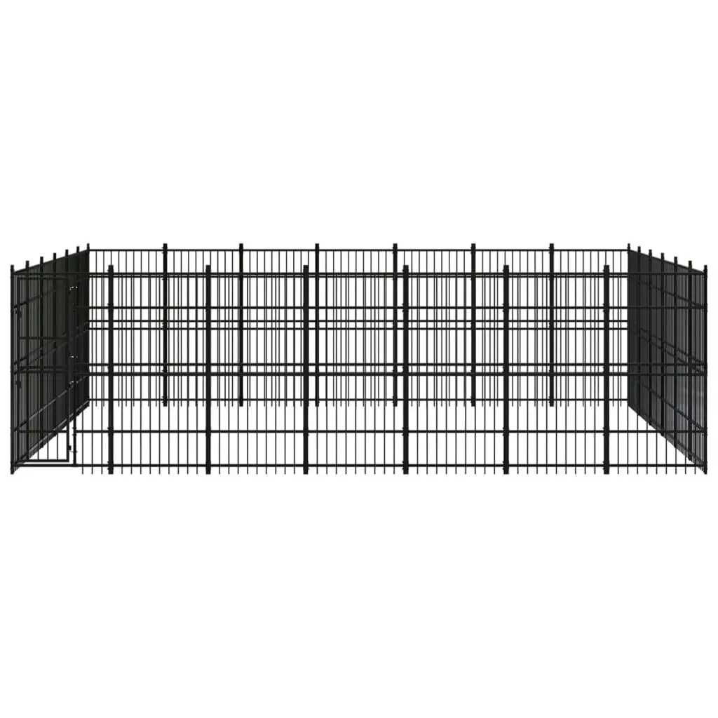 Outdoor Dog Kennel Steel 38.71 mÂ² 3097996