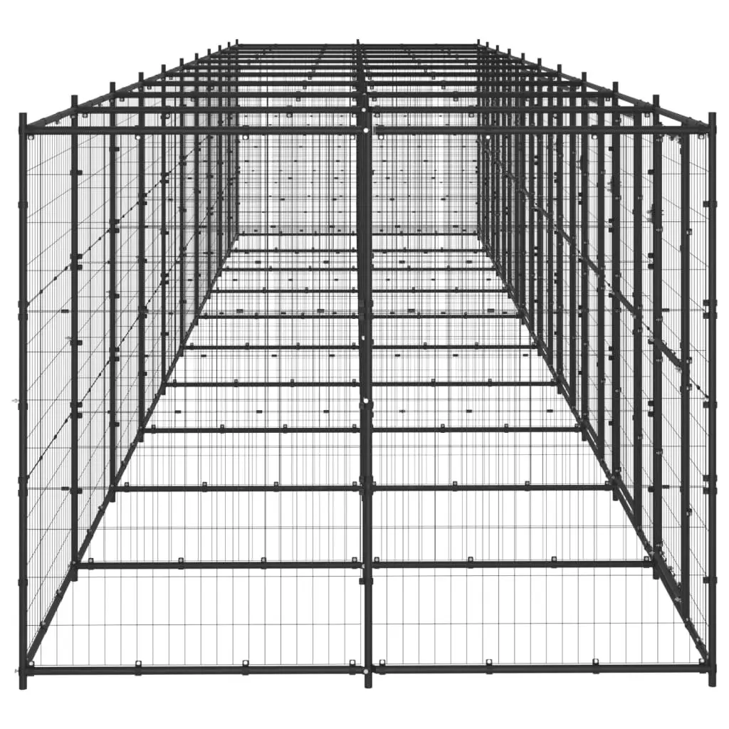 Outdoor Dog Kennel Steel 24.2 mÂ² 3082268