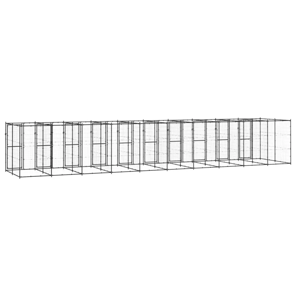 Outdoor Dog Kennel Steel 24.2 mÂ² 3082268