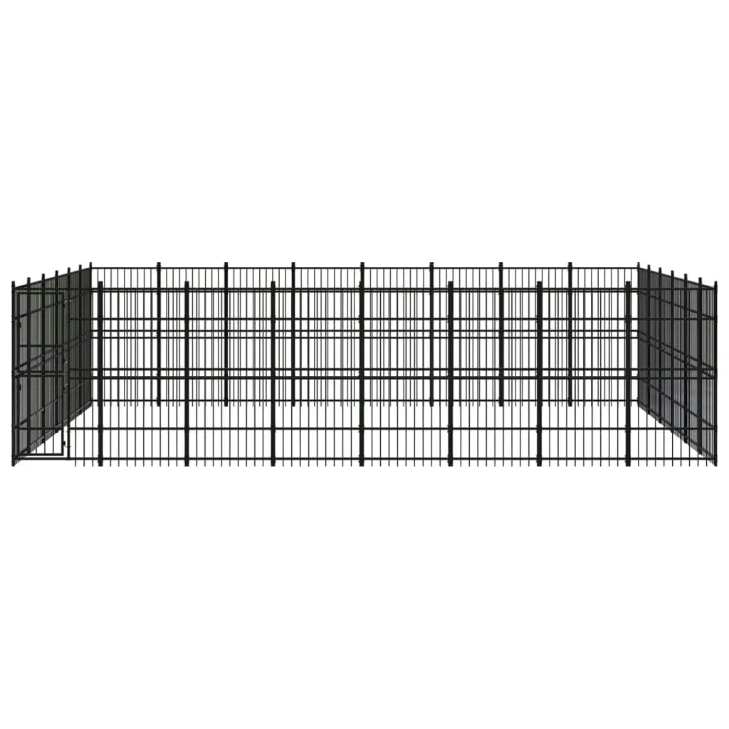 Outdoor Dog Kennel Steel 44.24 mÂ² 3097997