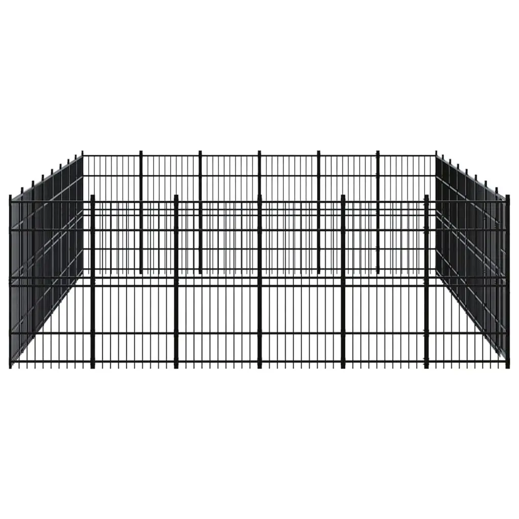 Outdoor Dog Kennel Steel 44.24 mÂ² 3097997