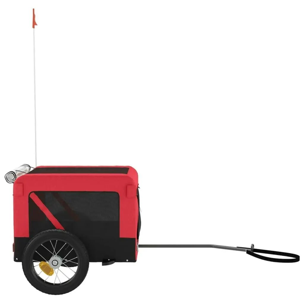 Pet Bike Trailer Red and Black Oxford Fabric&Iron 93908