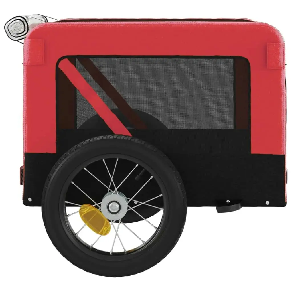 Pet Bike Trailer Red and Black Oxford Fabric&Iron 93908