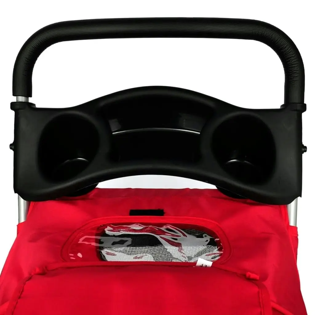 Pet Stroller Travel Carrier Red Folding 170055