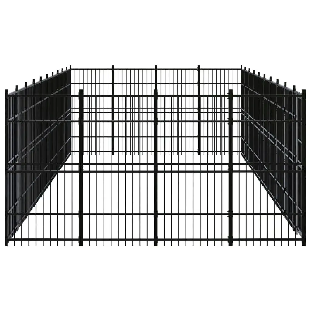 Outdoor Dog Kennel Steel 36.86 mÂ² 3097988