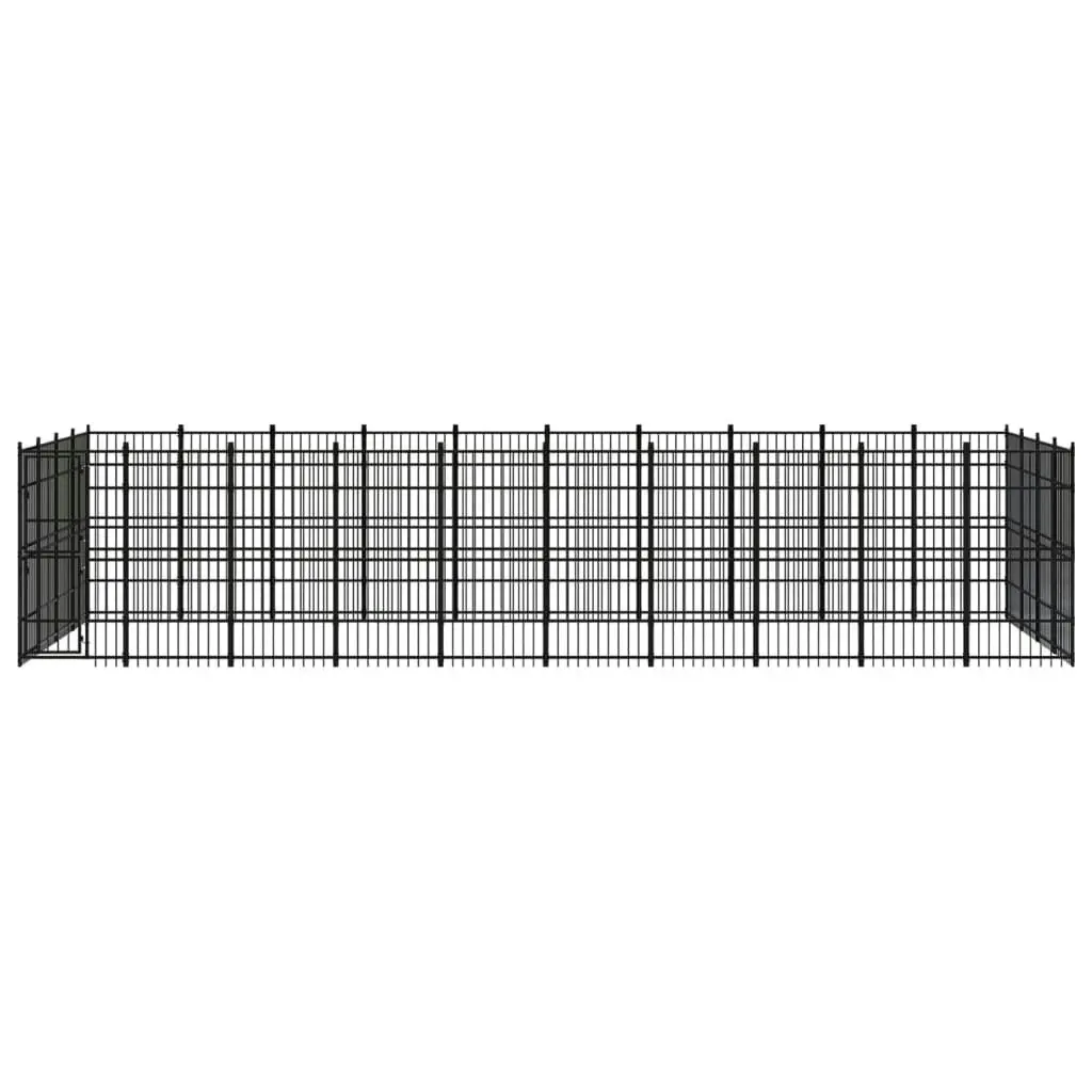 Outdoor Dog Kennel Steel 36.86 mÂ² 3097988