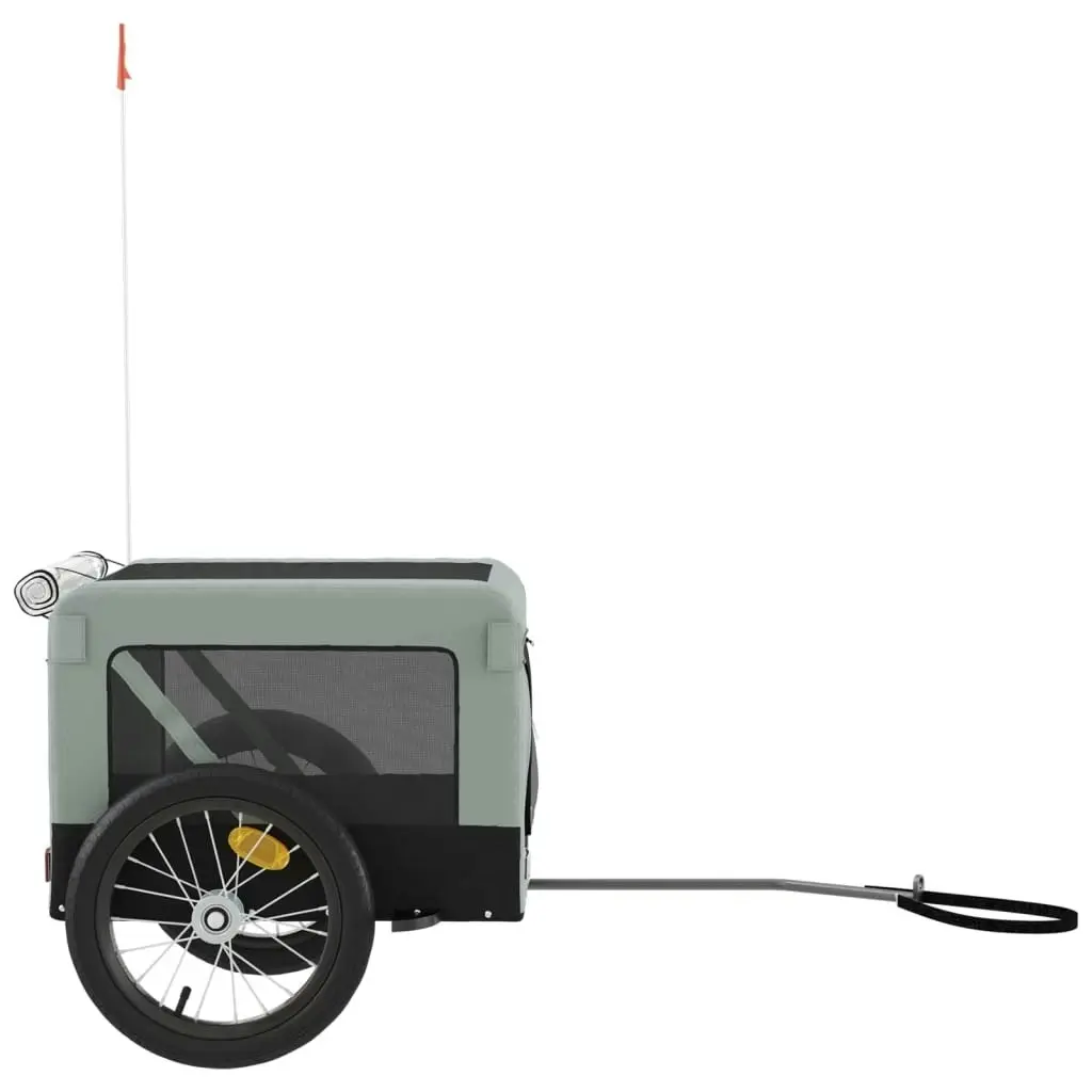 Pet Bike Trailer Grey and Black Oxford Fabric&Iron 93916