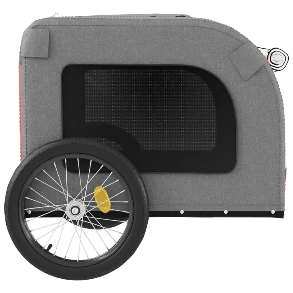 Pet Bike Trailer Red and Grey Oxford Fabric&Iron 93838