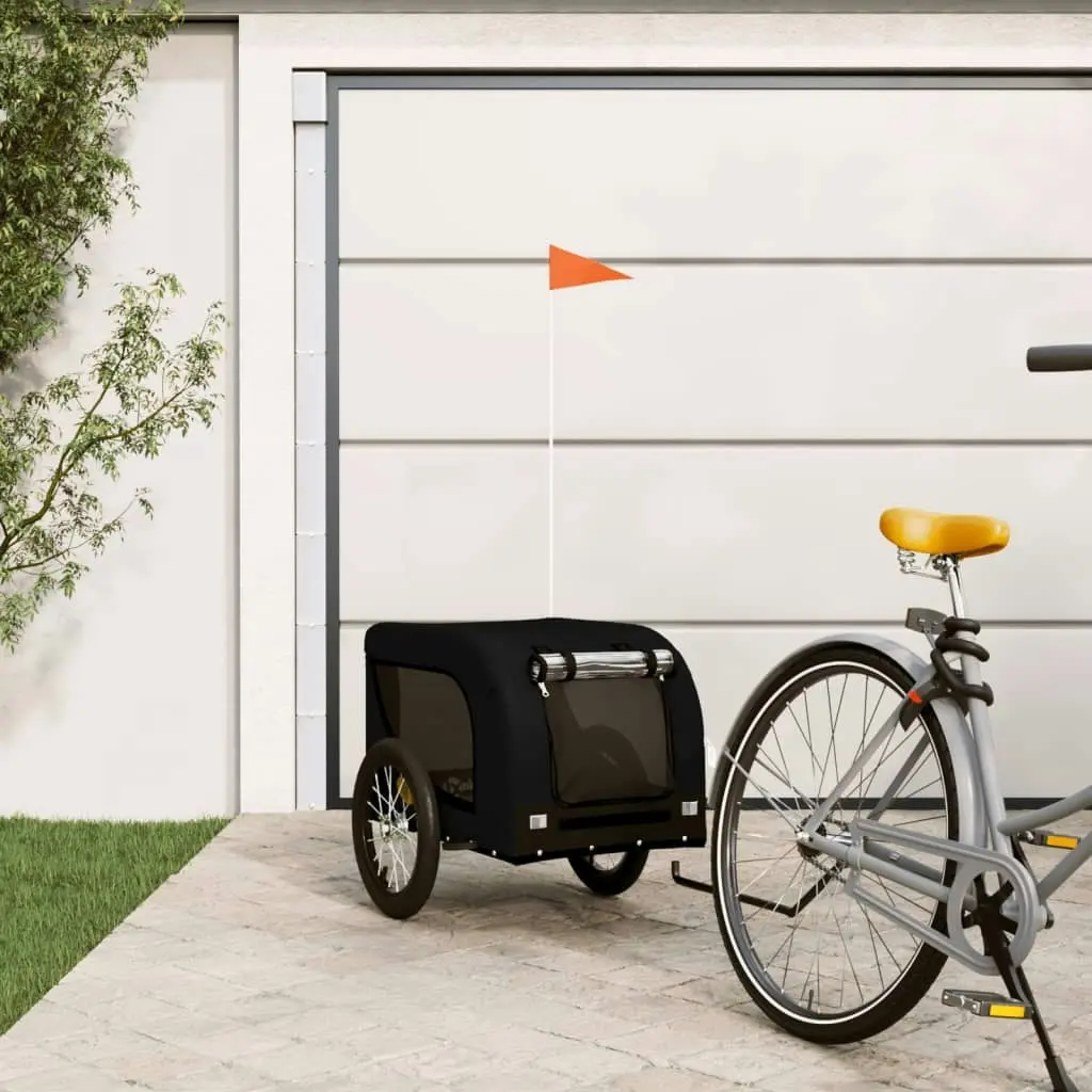 Pet Bike Trailer Black Oxford Fabric and Iron 94003