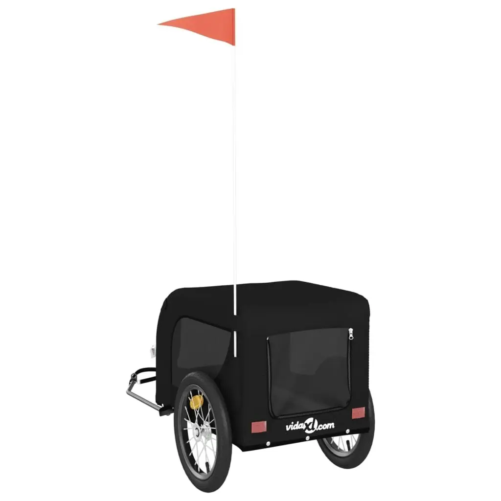 Pet Bike Trailer Black Oxford Fabric and Iron 94003