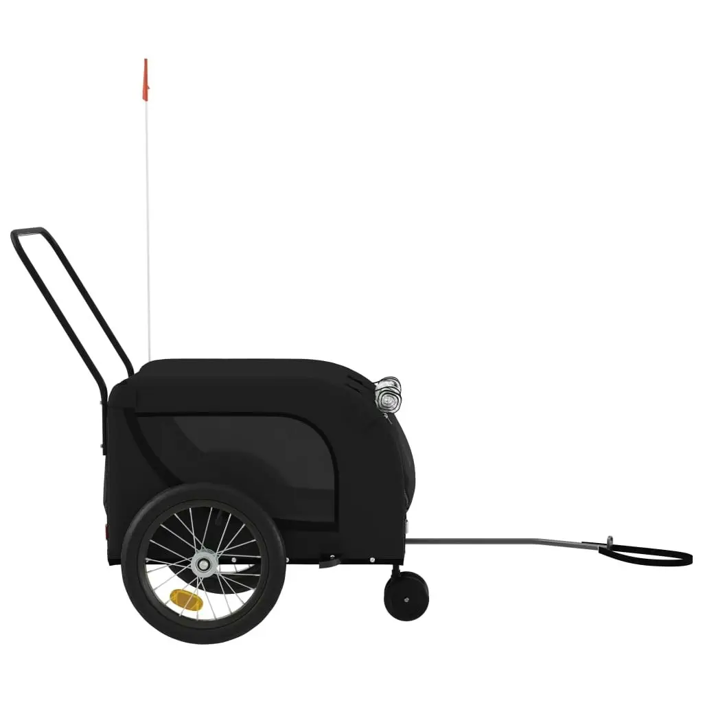 Pet Bike Trailer Black Oxford Fabric and Iron 94024