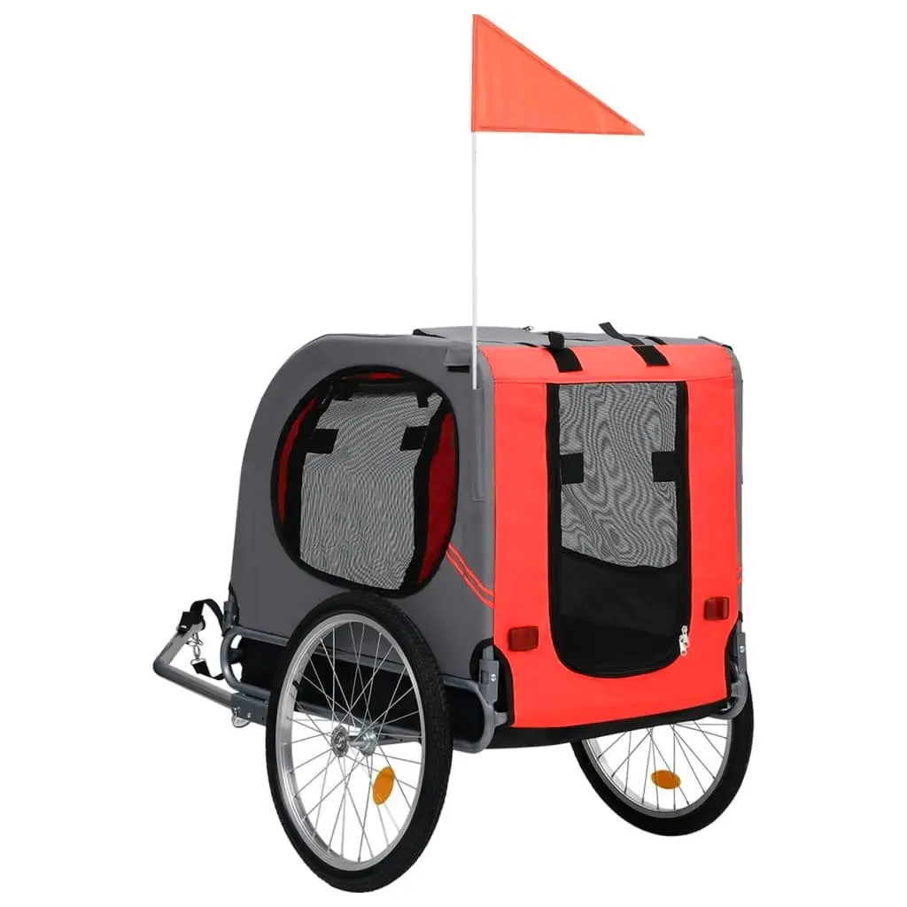 Pet Bike Trailer Red and Black 91765