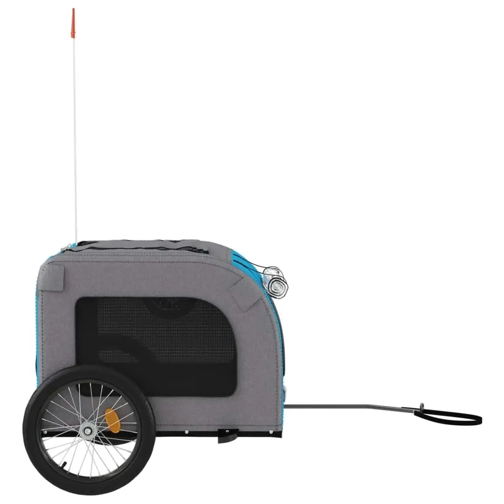 Pet Bike Trailer Blue and Grey Oxford Fabric&Iron 93841