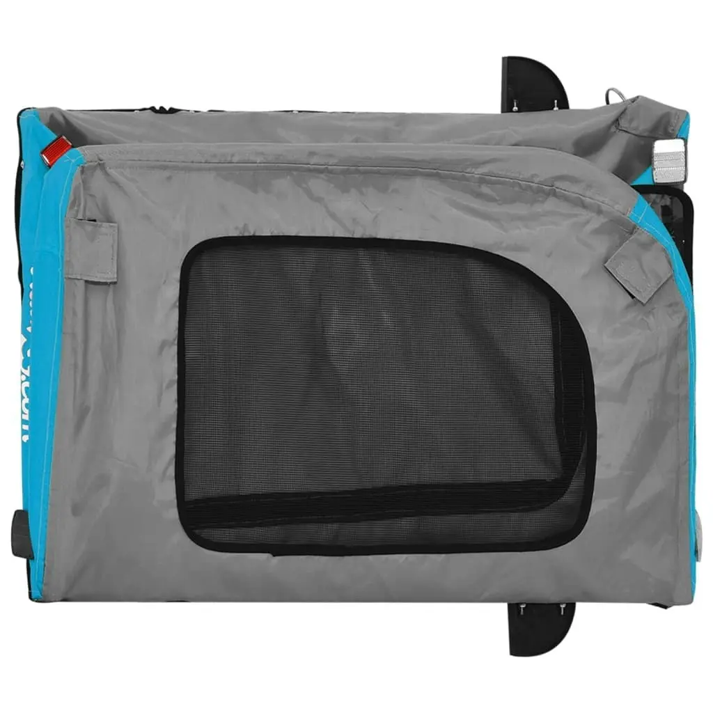 Pet Bike Trailer Blue and Grey Oxford Fabric&Iron 93841