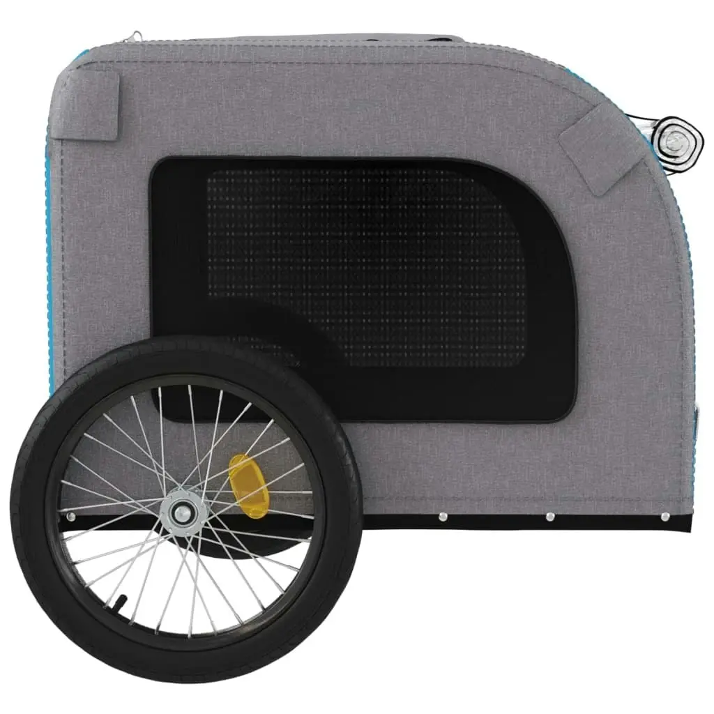 Pet Bike Trailer Blue and Grey Oxford Fabric&Iron 93841