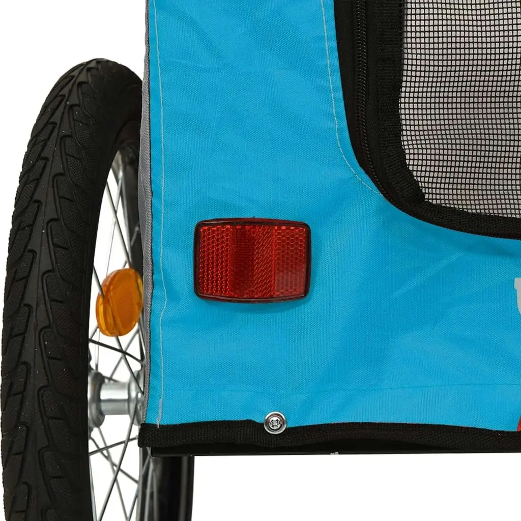 Pet Bike Trailer Blue and Grey Oxford Fabric&Iron 93841