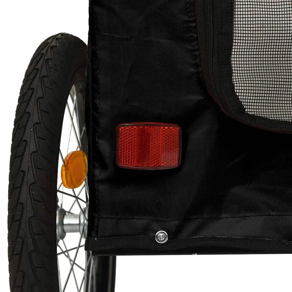 Pet Bike Trailer Black Oxford Fabric and Iron 93863