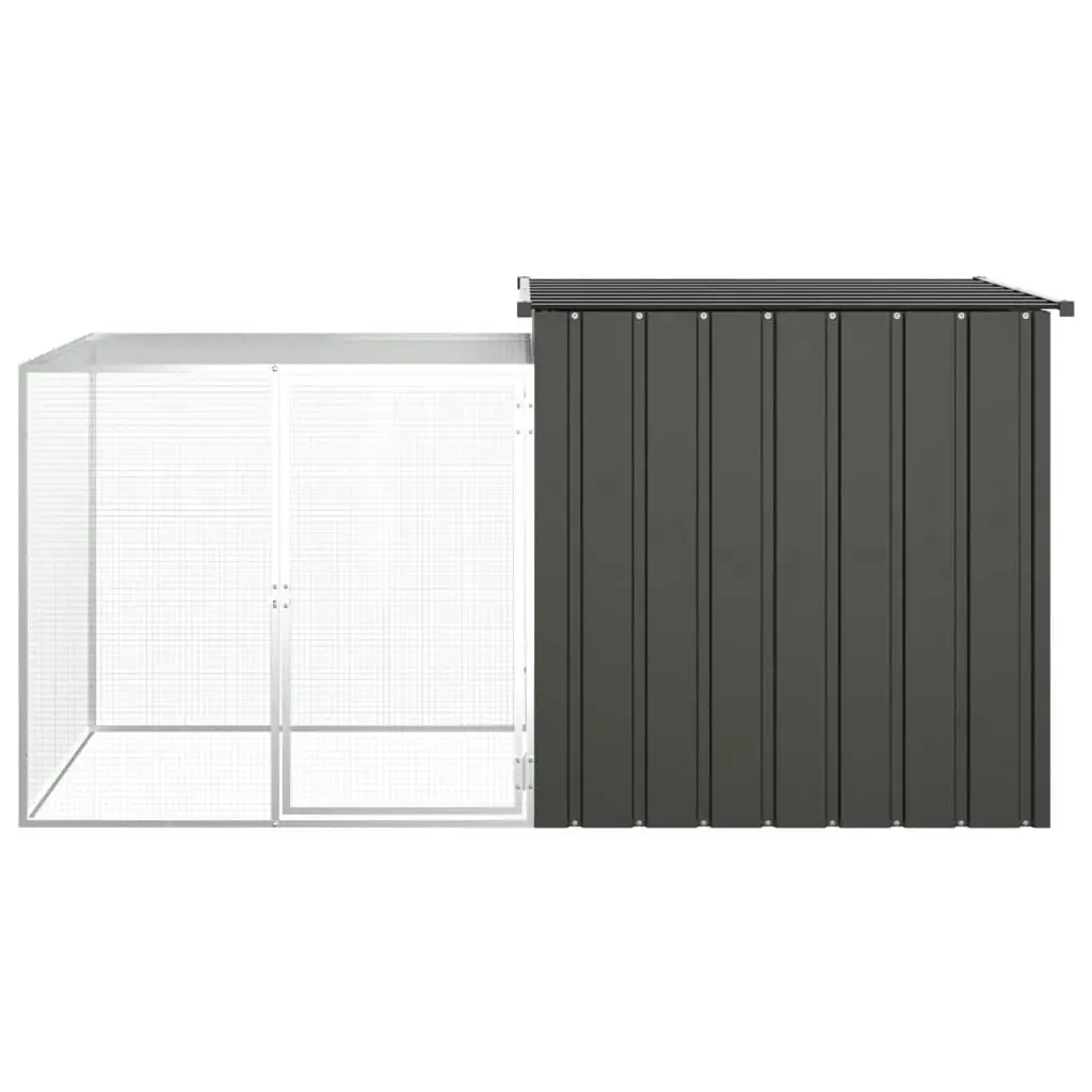 Rabbit Cage Anthracite 200x91x100 cm Galvanised Steel 3155527