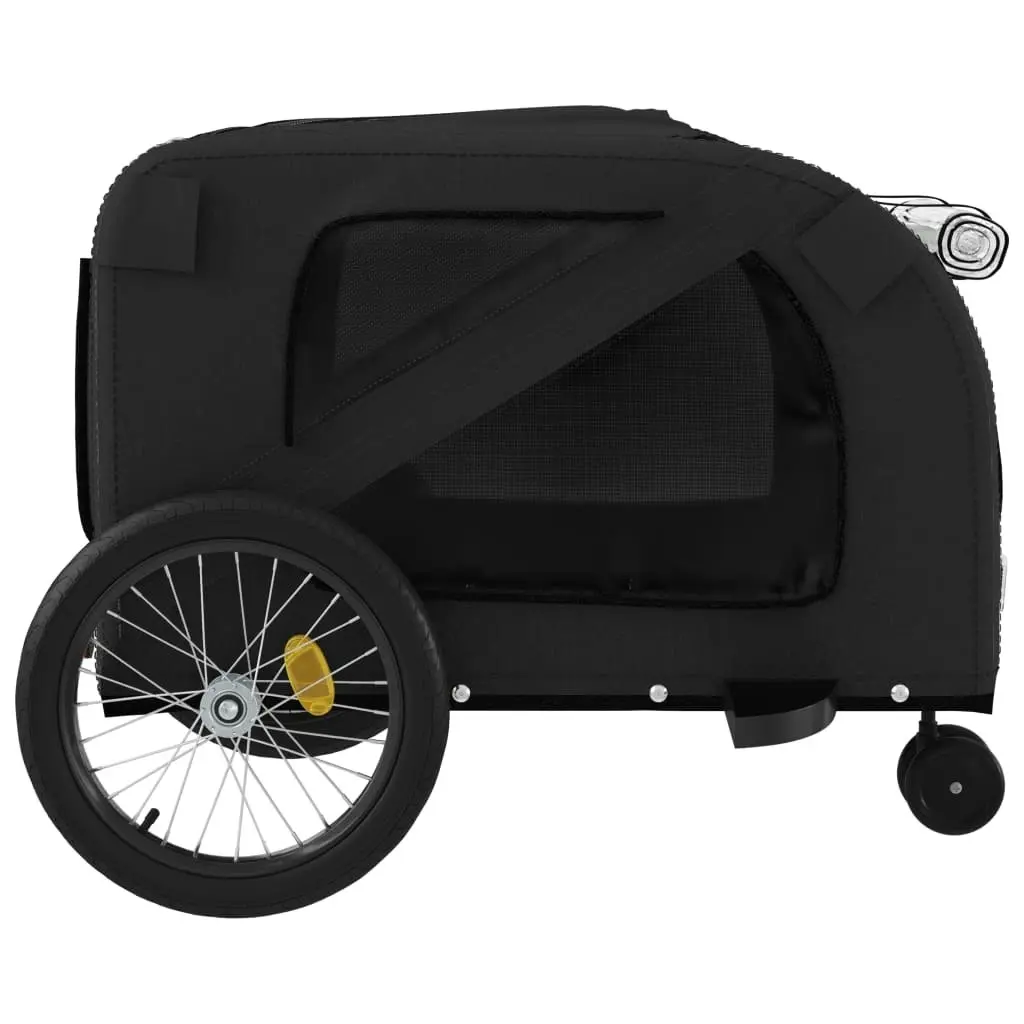 Pet Bike Trailer Black Oxford Fabric and Iron 93905