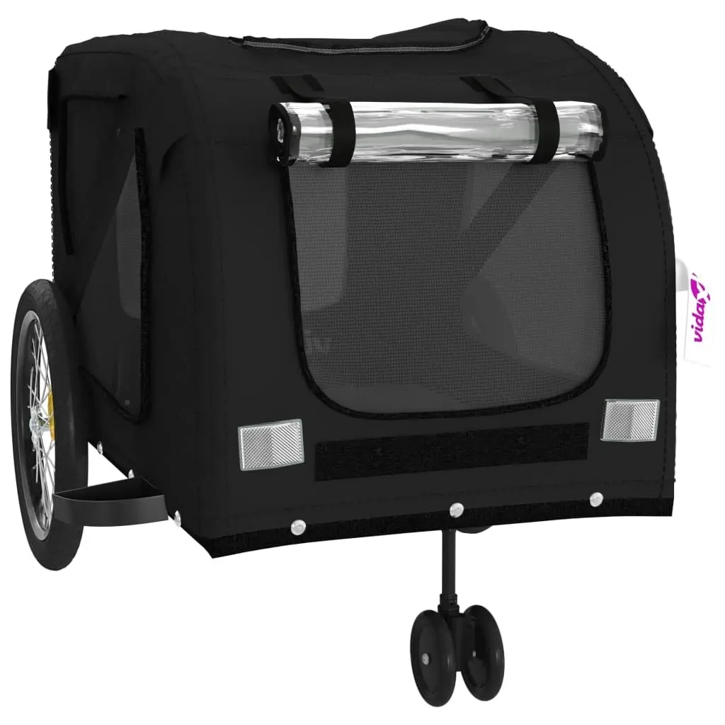 Pet Bike Trailer Black Oxford Fabric and Iron 93905