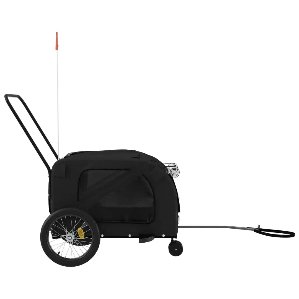 Pet Bike Trailer Black Oxford Fabric and Iron 93905