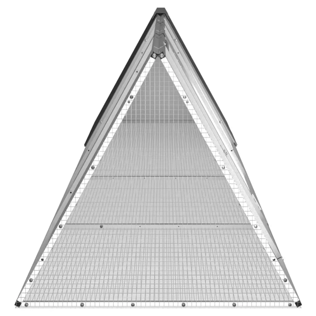 Rabbit Cage Anthracite 403.5x80.5x71 cm Galvanised Steel 3106447