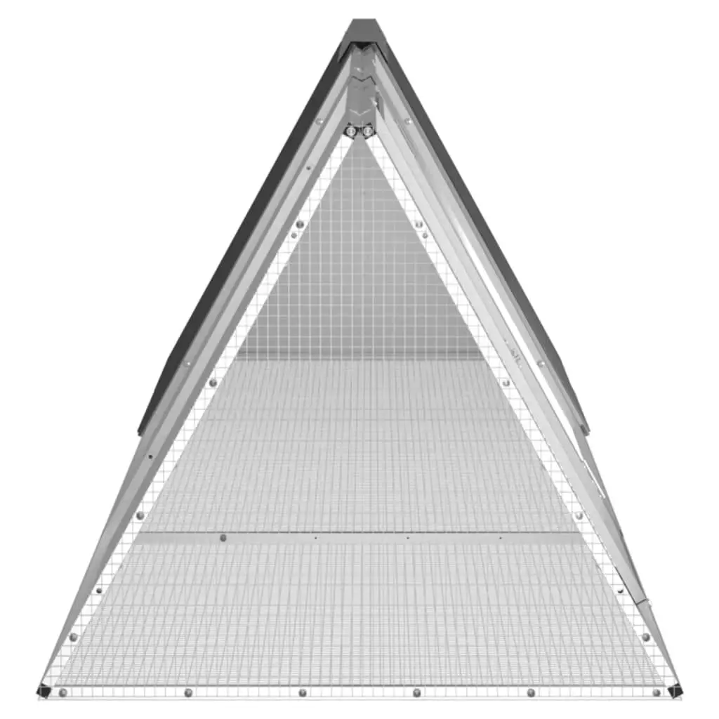 Rabbit Cage Anthracite 302.5x80.5x71 cm Galvanised Steel 3106446