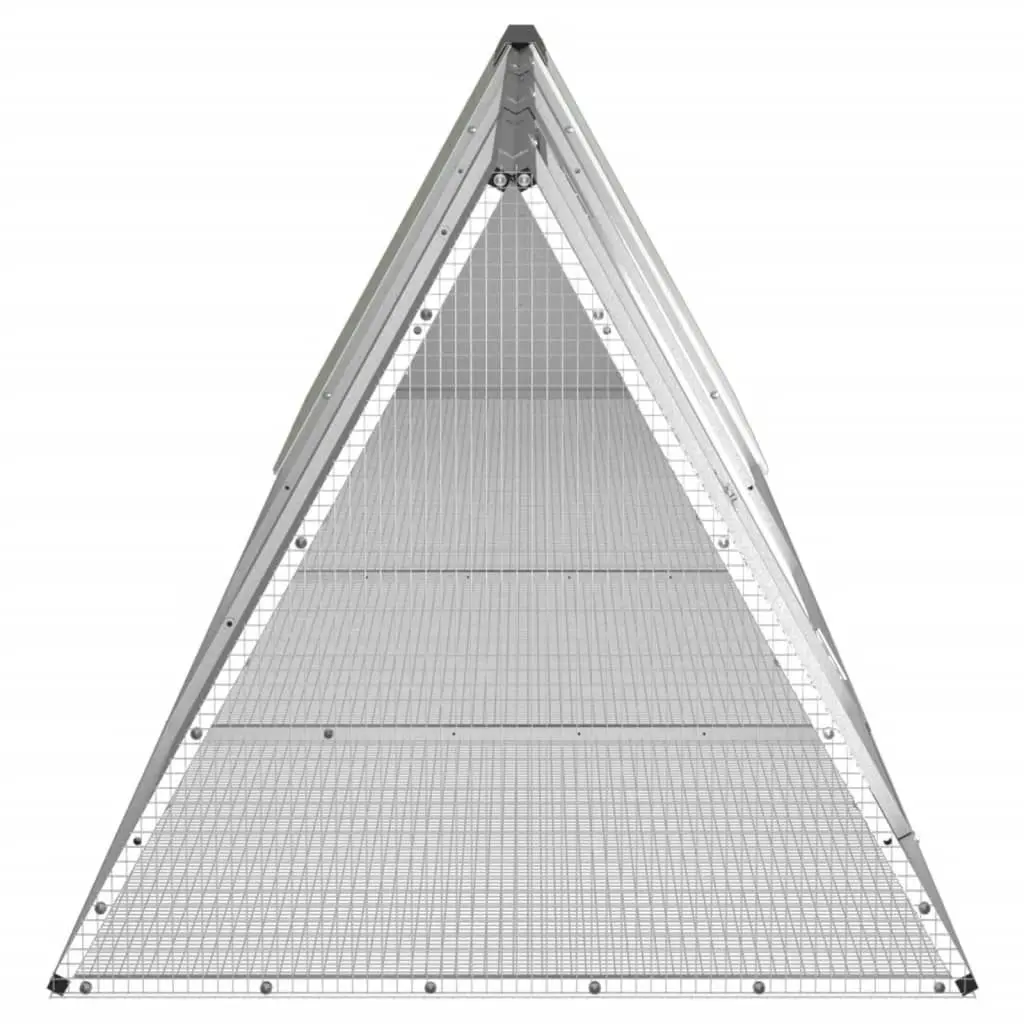 Rabbit Cage Grey 403.5x80.5x71 cm Galvanised Steel 3106450