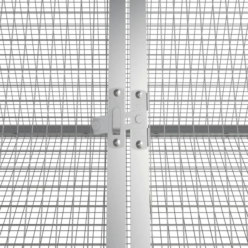 Rabbit Cage Grey 403.5x80.5x71 cm Galvanised Steel 3106450