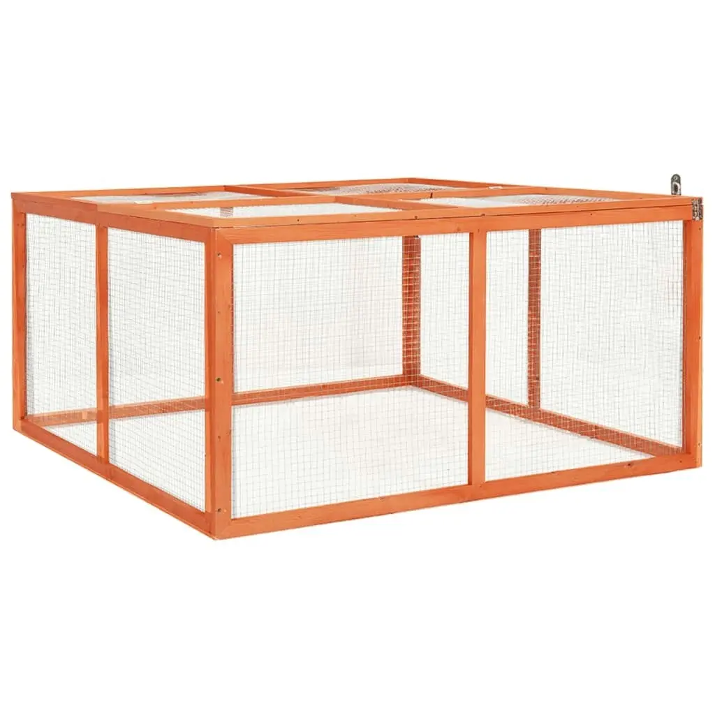 Rabbit Hutch 124x120x60 cm Solid Firwood 170876