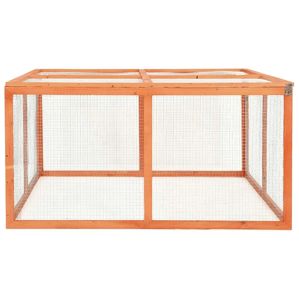 Rabbit Hutch 124x120x60 cm Solid Firwood 170876