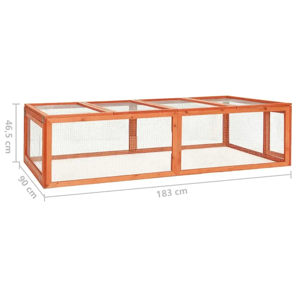 Rabbit Hutch 183x90x46.5 cm Solid Firwood 170877