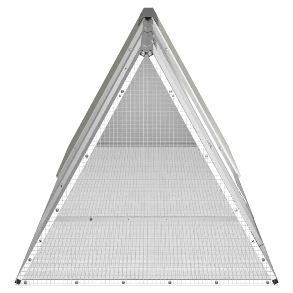 Rabbit Cage Grey 302.5x80.5x71 cm Galvanised Steel 3106449