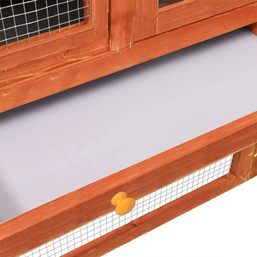 Rabbit Hutch 140x63x120 cm Solid Firwood 170868